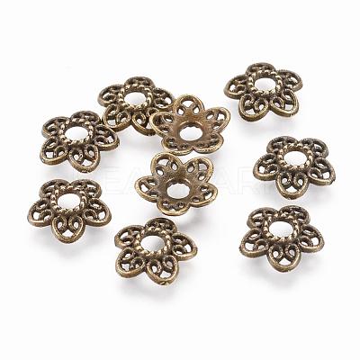Tibetan Style Alloy Bead Caps MLF10597Y-NF-1