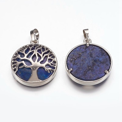 Natural Lapis Lazuli Pendants G-E449-C11-1