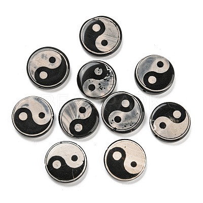 Natural Agate Yin-yang Beads G-Q006-04B-1