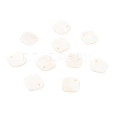 Natural Freshwater Shell Charms BSHE-B003-08-1
