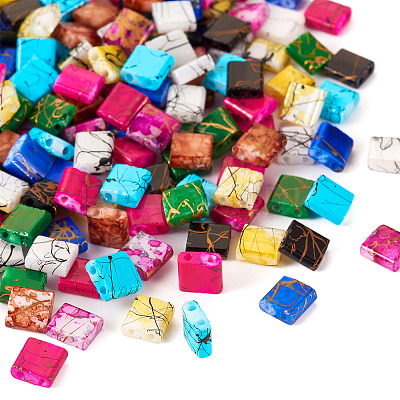 180Pcs 9 Colors 2-Hole Drawbench Glass Seed Beads SEED-TA0001-06-1