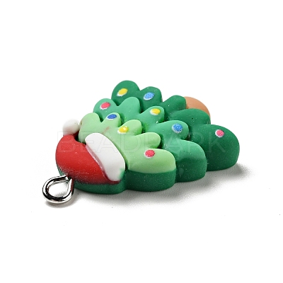Christmas Opaque Resin Pendants RESI-G043-B03-1