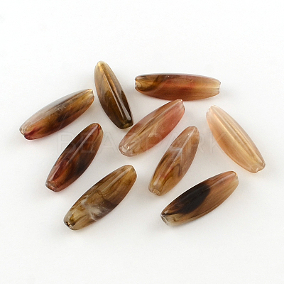 Rice Imitation Gemstone Acrylic Beads OACR-R035-M-1