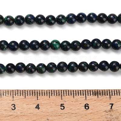 Natural Azurite Beads Strands G-Z110-C05-4mm-1