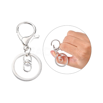 Iron Alloy Lobster Claw Clasp Keychain X-KEYC-D016-S-1