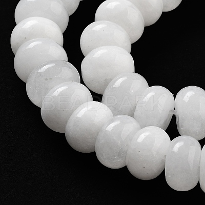 Natural White Jade Beads Strands G-E507-01M-1
