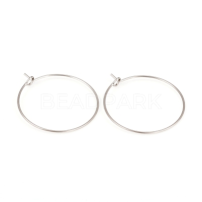 316L Surgical Stainless Steel Hoop Earring Findings STAS-G229-07P-03-1