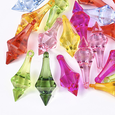 Transparent Acrylic Pendants TACR-S133-027-1
