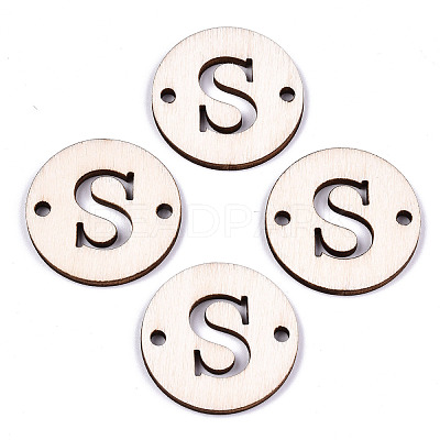 Unfinished Natural Poplar Wood Links Connectors WOOD-S045-140B-01S-1