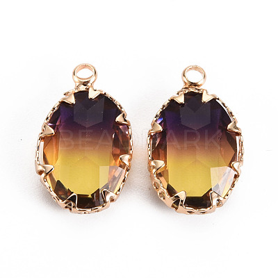 Gradient Color Glass Pendants GLAA-S193-006-B03-1