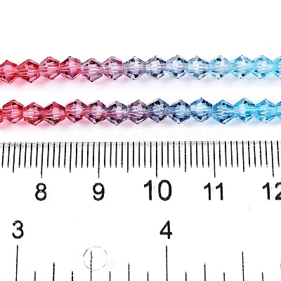 Gradient Color Baking Paint Glass Bead Strands DGLA-A039-T2mm-A017-1