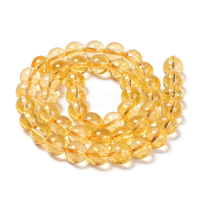 Natural Citrine Beads Strands G-E326-4mm-01-1