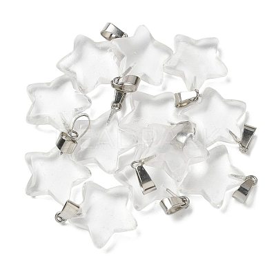 Synthetic Quartz Crystal Pendants G-B127-12P-05-1