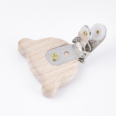 Beech Wood Baby Pacifier Holder Clips WOOD-T015-20-1