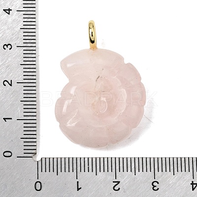 Natural Rose Quartz Carved Pendants X-G-C282-01K-1