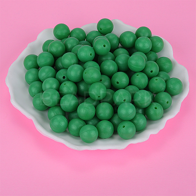 Round Silicone Focal Beads SI-JX0046A-122-1