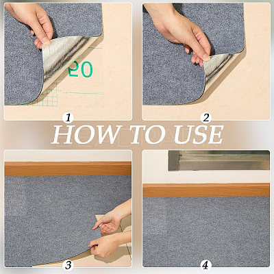 12Pcs Square Self-adhesion Polyester Carpet Tape DIY-CN0003-45D-1