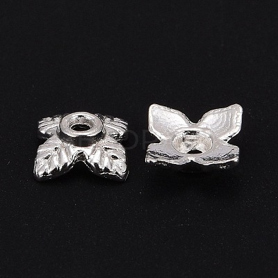 Tibetan Style Alloy Bead Caps TIBEB-Q018-S-LF-1