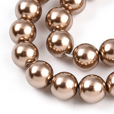 Baking Paint Pearlized Glass Pearl Bead Strands HY-N002-6mm-A06-1
