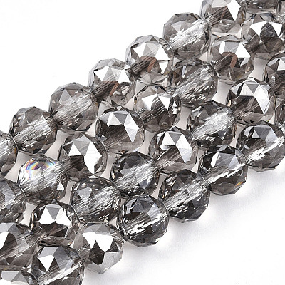 Electroplate Transparent Glass Beads Strands EGLA-N002-34C-C12-1
