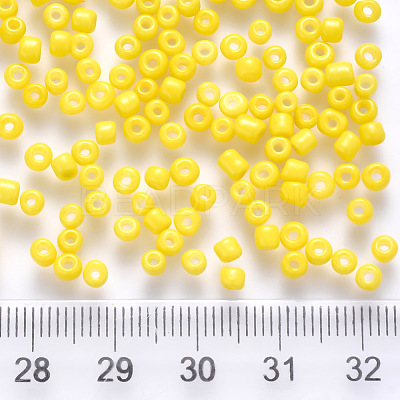 6/0 Baking Paint Glass Round Seed Beads SEED-S036-01C-05-1