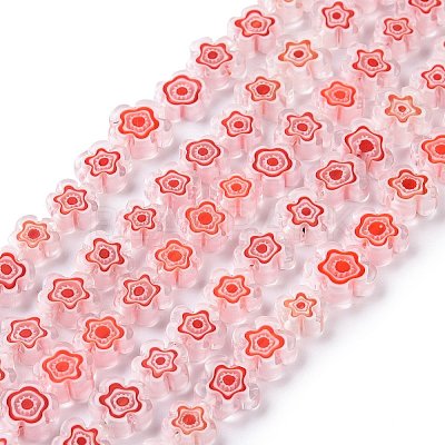 Handmade Millefiori Glass Bead Strands LAMP-J035-10mm-54-1