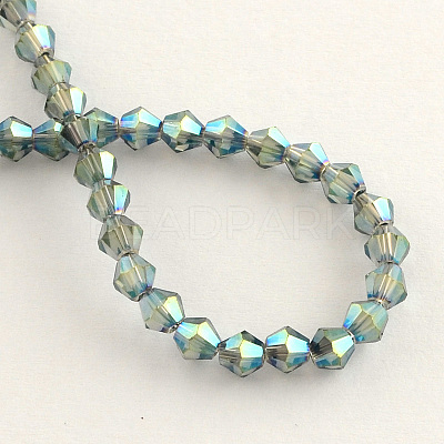 Electroplate Glass Bead Strands EGLA-R094-4mm-09-1