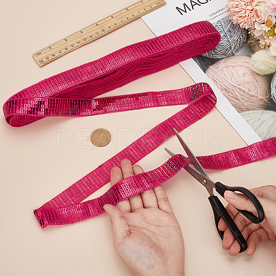 Polyester and Paillette Sequin Trim OCOR-WH0085-65A-1