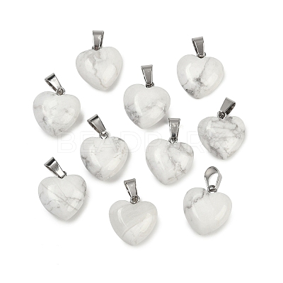 Natural Howlite Pendants G-I311-A31-1