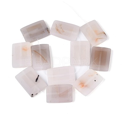 Dyed Natural white Agate Beads Strands G-T144-25B-01-1
