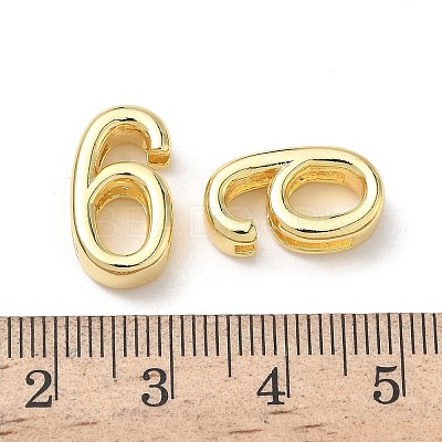 Brass Slide Charms KK-L253-15G-06-1