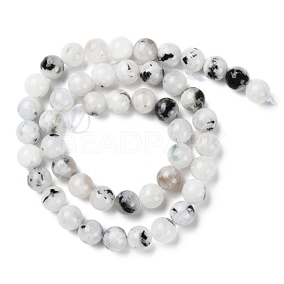 Natural Rainbow Moonstone Beads Strands G-Q1001-A05-03-1
