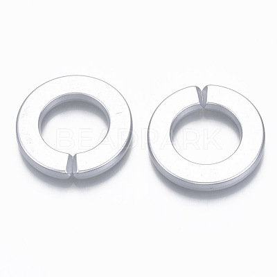 Opaque Spray Painted Acrylic Linking Rings OACR-S021-73A-B02-1
