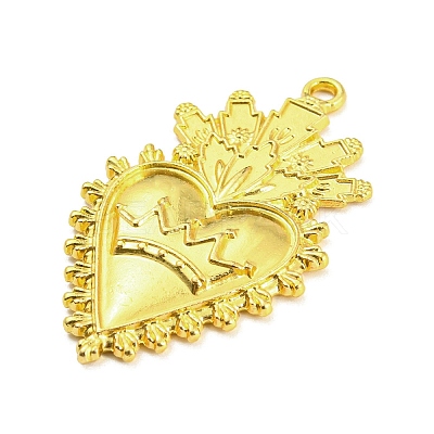 Alloy Rhinestone Settings Pendant PALLOY-H132-02G-05-1
