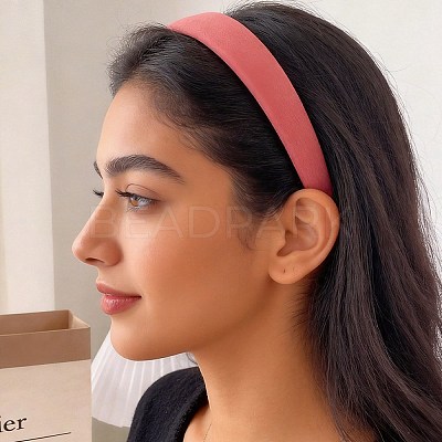 5Pcs Plastic & Polyester Hair Bands Hair Accessories for Women Girls PHAR-WH20014-16D-1