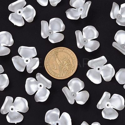 Flower Imitation Pearl Acrylic Bead Caps OACR-L004-7226-1