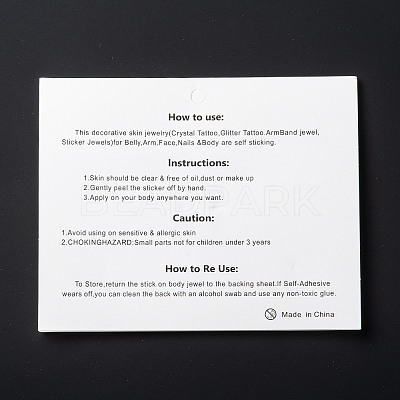 Acrylic Face Gems Stickers LS-MRMJ-F014-04-1