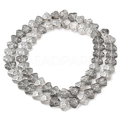 Transparent Electroplate Glass Beads Strands EGLA-F158-PL02-A-1