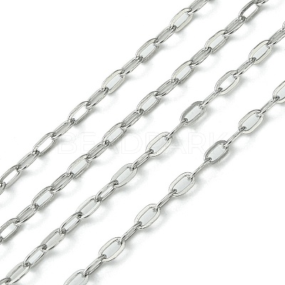 Tarnish Resistant 304 Stainless Steel Cable Chains CHS-K001-30-2.5mm-1