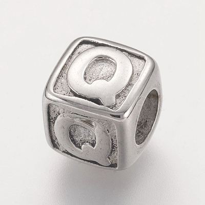 Tarnish Resistant 304 Stainless Steel European Beads STAS-E115-P-Q-1