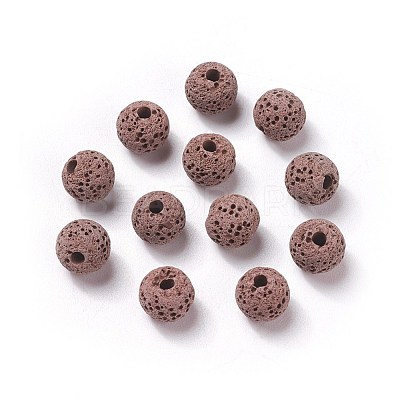 Unwaxed Natural Lava Rock Beads X-G-F325-8mm-A13-1
