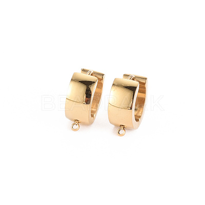 304 Stainless Steel Huggie Hoop Earring Findings X-STAS-S116-261G-1