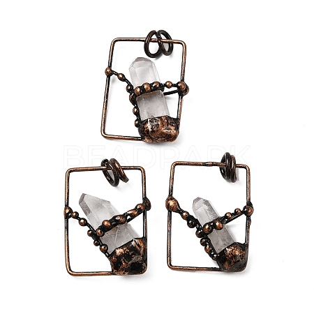 Natural Quartz Crystal Nuggets Pendants G-B149-05R-02-1