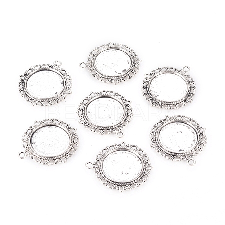 Zinc Alloy Pendant Settings for Cabochon & Rhinestone PALLOY-A15290-AS-LF-1
