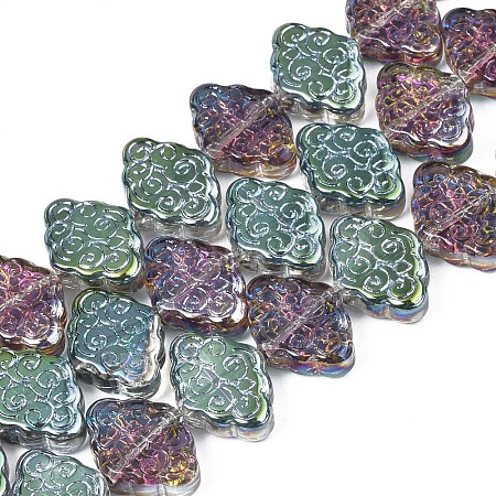 Electroplate Glass Beads Strand EGLA-S188-20-C01-1