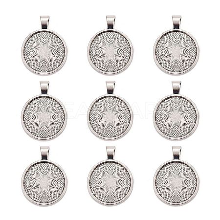 Tibetan Style Alloy Pendant Cabochon Settings LS-TIBE-R295-055AS-FF-1