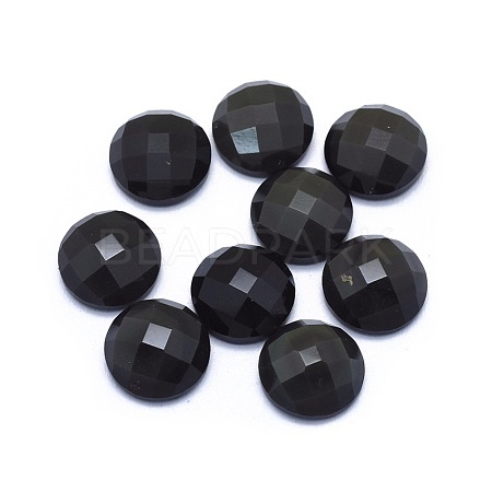 Natural Obsidian Cabochons G-L514-007B-1