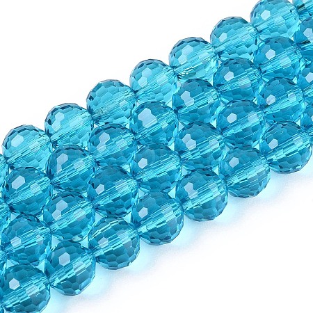 Transparent Glass Bead Strands GLAA-R095-8mm-23-1