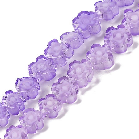 Handmade Millefiori Lampwork Beads Strands LAMP-G164-01A-1