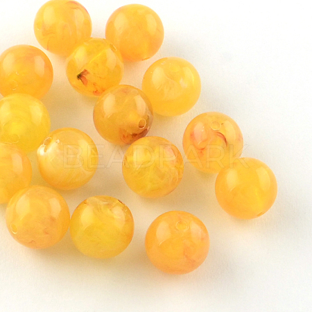 Round Imitation Gemstone Acrylic Beads OACR-R029-14mm-10-1